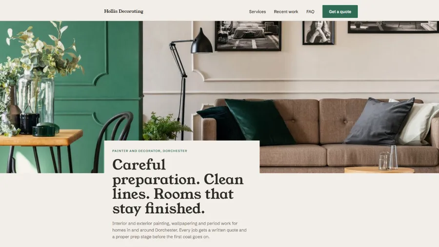 Three Website Templates for Professional Decorators